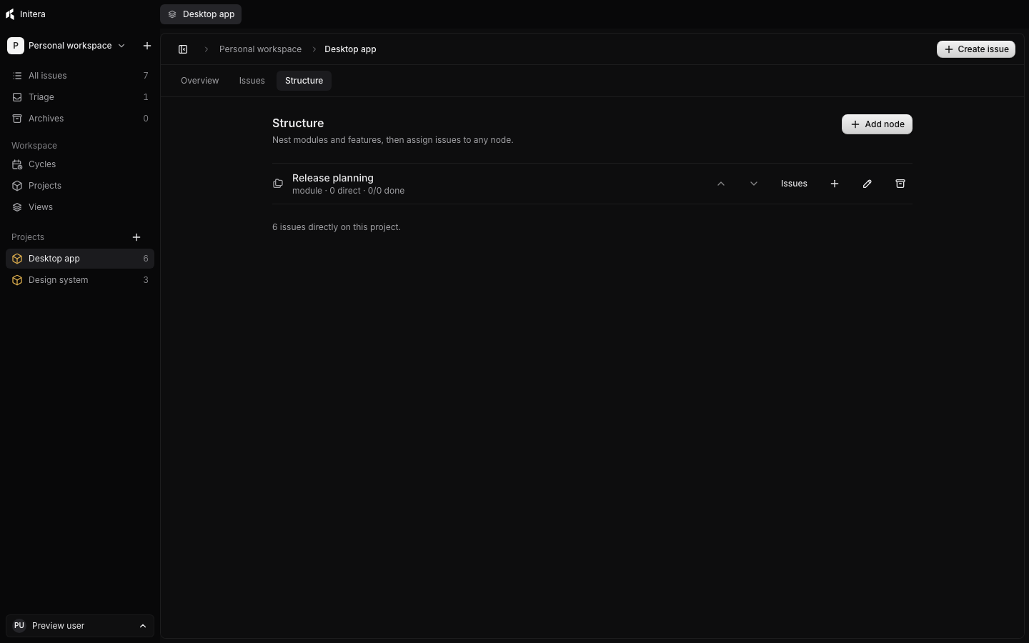 Project Structure tab with a module node